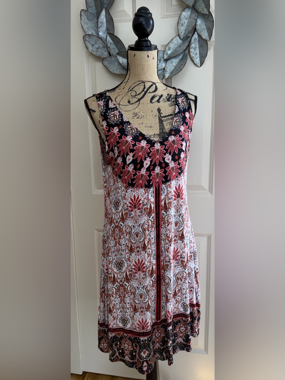 217: Premise Floral Paisley Tank Dress - Large